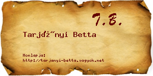 Tarjányi Betta névjegykártya